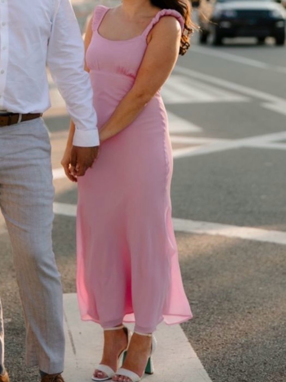 Abercrombie & Fitch Pink Slip Maxi Dress